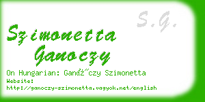 szimonetta ganoczy business card